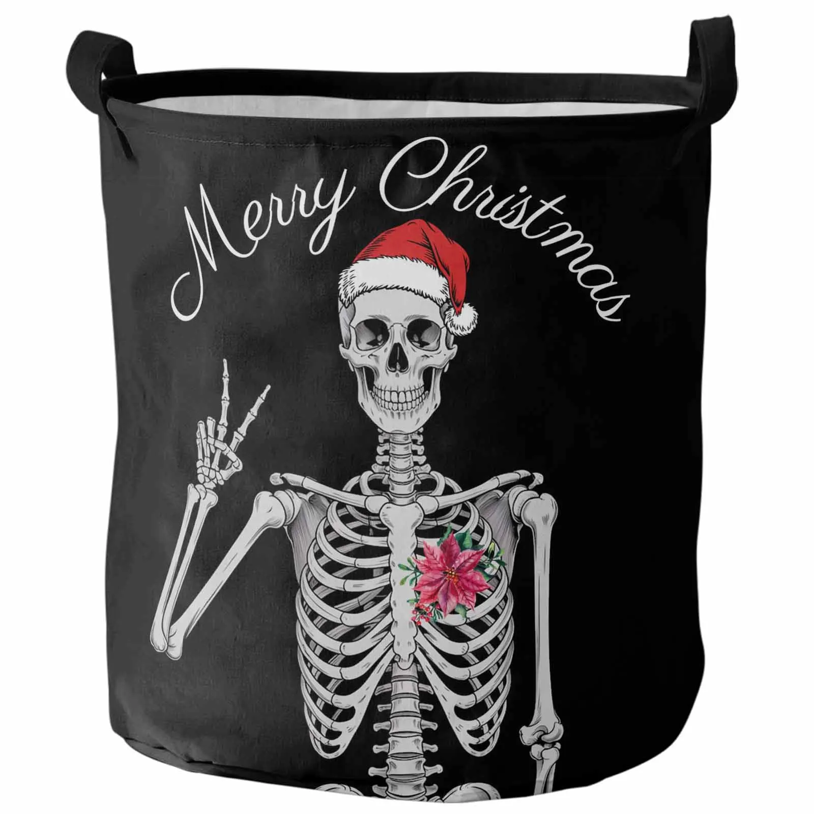 Christmas Poinsettia Skull Art Foldable Dirty Laundry Basket Kid's Toy Organizer Waterproof Storage Baskets
Christmas Poinsettia Skull Art Foldable Dirty Laundry Basket Kid's Toy Organizer Waterproof Storage Baskets