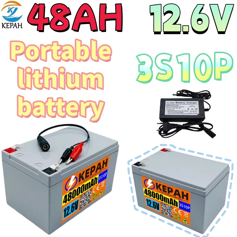 12.6V 3S10P Li-Ion battery pack 48000mah for power inverters,lighting,solar powered station wagons,RV equipment.Outdoor Lighting
12.6V 3S10P Li-Ion battery pack 48000mah for power inverters,lighting,solar powered station wagons,RV equipment.Outdoor Lighting