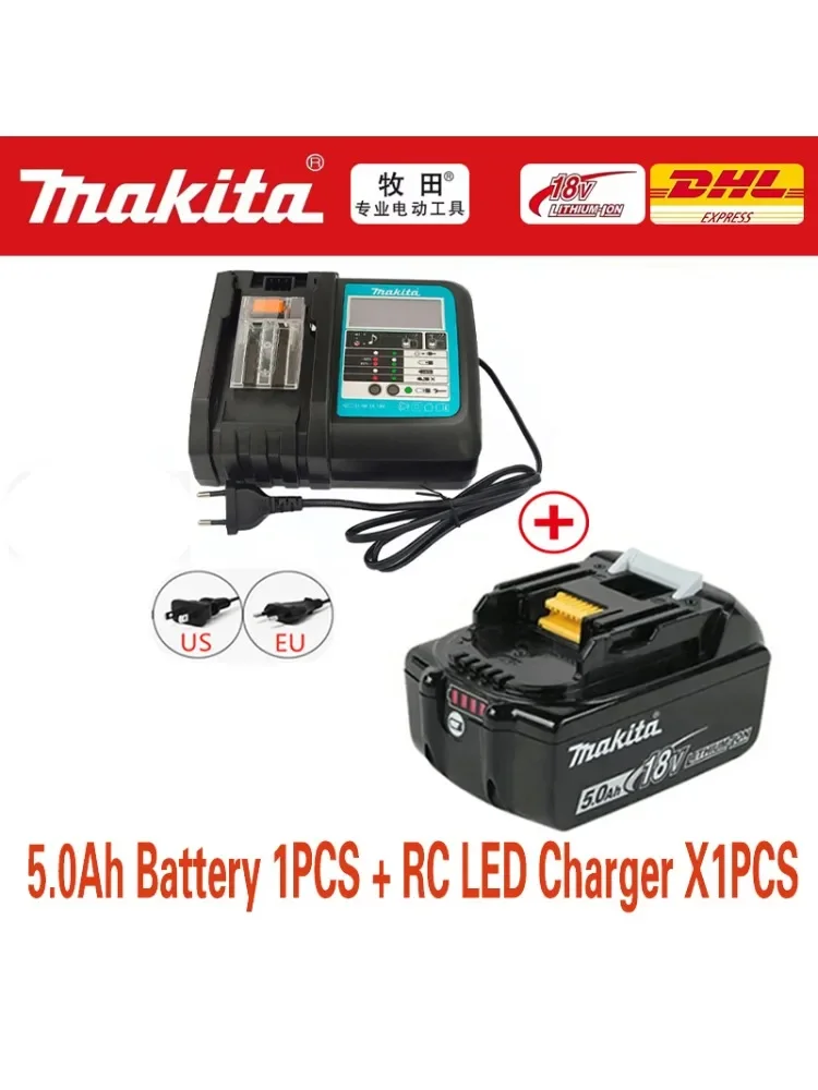 100% Genuine Makita 5Ah for Makita 18V Battery BL1840 BL1830B BL1850B BL1840 BL1860 BL1815 Replacement Lithium Battery
100% Genuine Makita 5Ah for Makita 18V Battery BL1840 BL1830B BL1850B BL1840 BL1860 BL1815 Replacement Lithium Battery