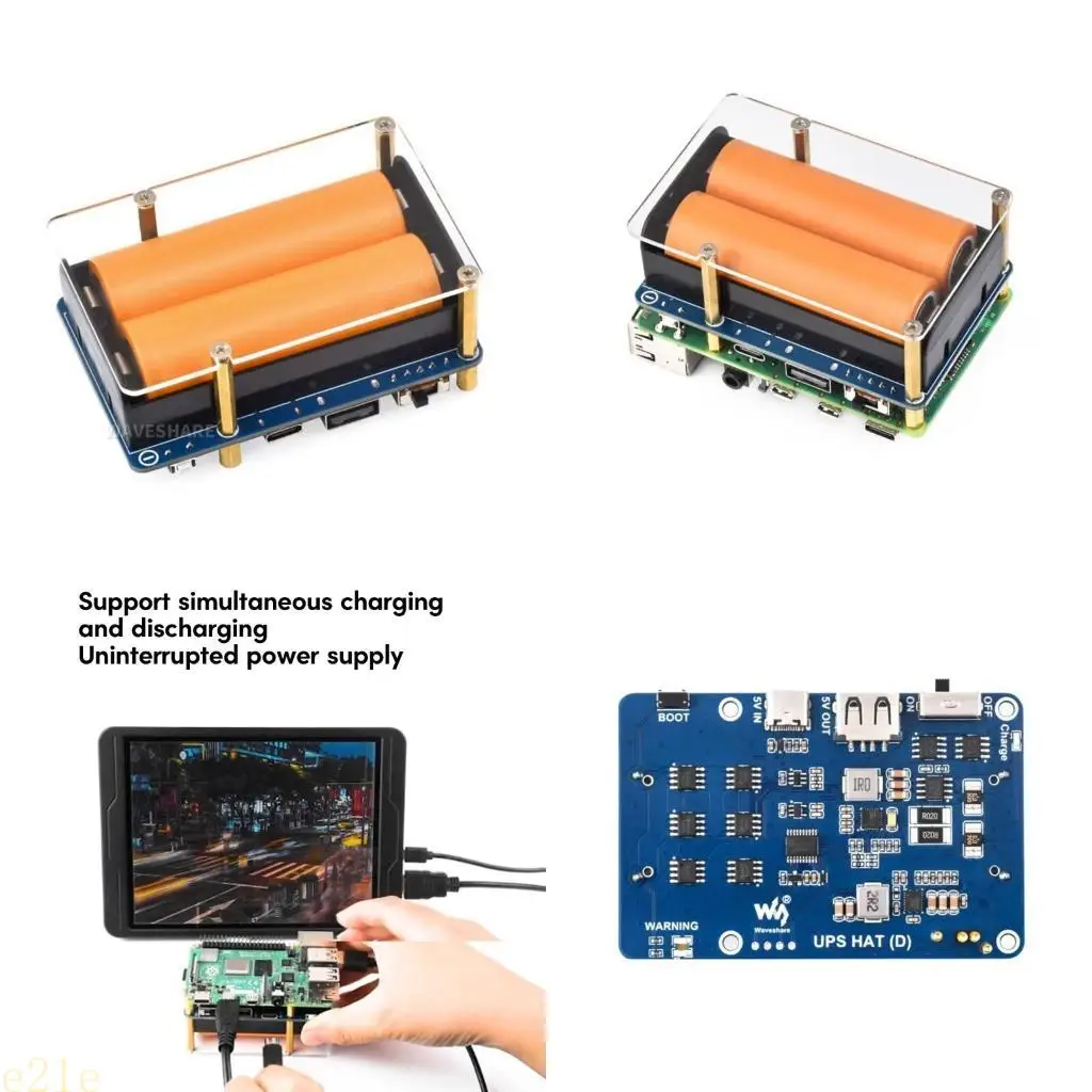E21E UPS HAT for Raspberry 3/3B+/4B Boards Stable 5V USB Output Uninterruptible Power Supply 5000mAh Capacity Accessories
E21E UPS HAT for Raspberry 3/3B+/4B Boards Stable 5V USB Output Uninterruptible Power Supply 5000mAh Capacity Accessories