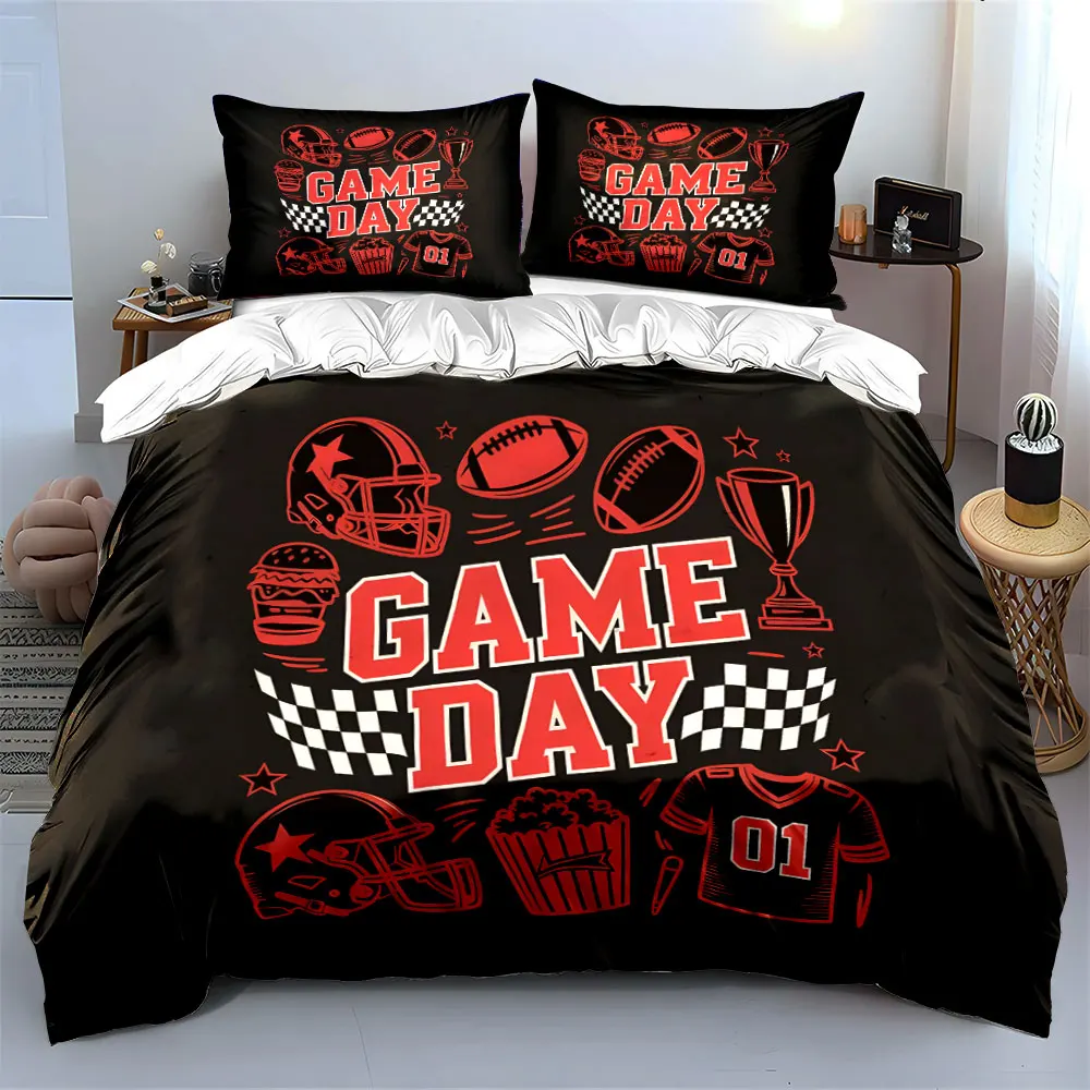 Game Day Elements Collage Print Soft Comfortable Duvet Cover Bedding Set Included 1*Duvet Cover 2*Pillowcases Luxury Gift
Game Day Elements Collage Print Soft Comfortable Duvet Cover Bedding Set Included 1*Duvet Cover 2*Pillowcases Luxury Gift