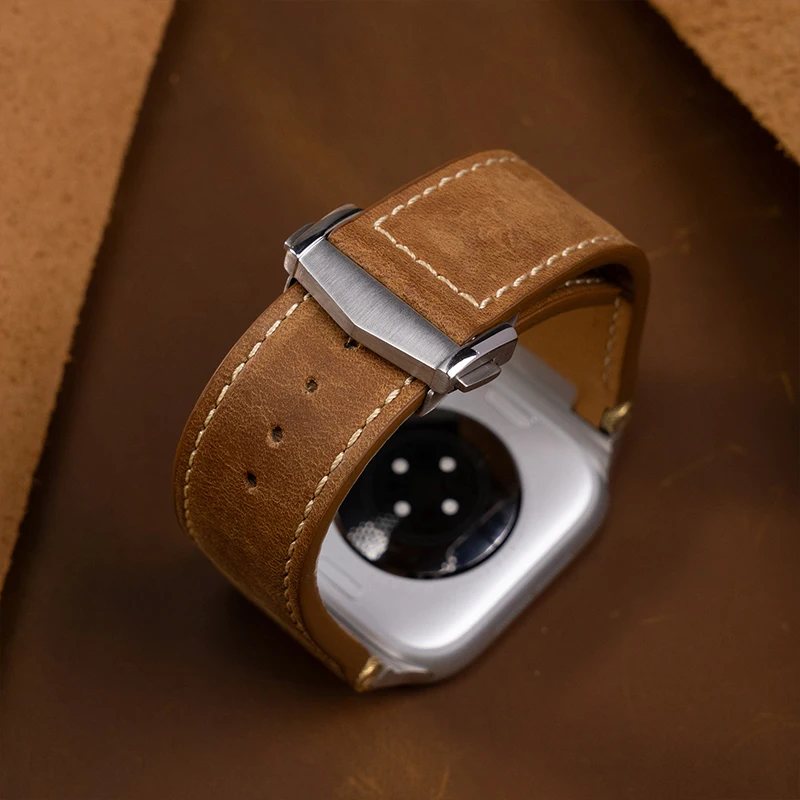 Genuine Leather Band For Apple Watch Ultra 3 11 10 9 8 7 SE 6 4 Stainless Steel Metal Strap For iWatch 42mm 44mm 45mm 46mm 49mm
Genuine Leather Band For Apple Watch Ultra 3 11 10 9 8 7 SE 6 4 Stainless Steel Metal Strap For iWatch 42mm 44mm 45mm 46mm 49mm