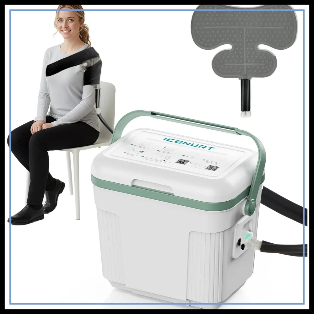 Cold Therapy Machine with Programmable Timer, Portable Ice Machine for Shoulder Surgery Recovery, Cryotherapy Pain Relief w/Compression Pad
Cold Therapy Machine with Programmable Timer, Portable Ice Machine for Shoulder Surgery Recovery, Cryotherapy Pain Relief w/Compression Pad