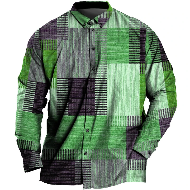 Men's Shirt Plaid Pattern Geometric Lapel Outdoor Street Long Sleeve Tops Fashion streetwear Cool Design Casual Holiday Clothing
Men's Shirt Plaid Pattern Geometric Lapel Outdoor Street Long Sleeve Tops Fashion streetwear Cool Design Casual Holiday Clothing