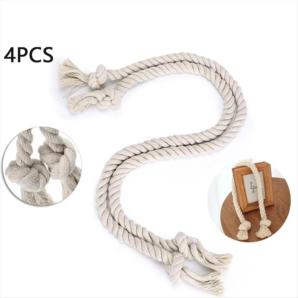 Rank! 4pcs Curtain Rope Tiebacks, Curtain Rope Buckle, Handmade Curtain Holders, Cotton Handwoven Curtain Ties for Curtains
Rank! 4pcs Curtain Rope Tiebacks, Curtain Rope Buckle, Handmade Curtain Holders, Cotton Handwoven Curtain Ties for Curtains