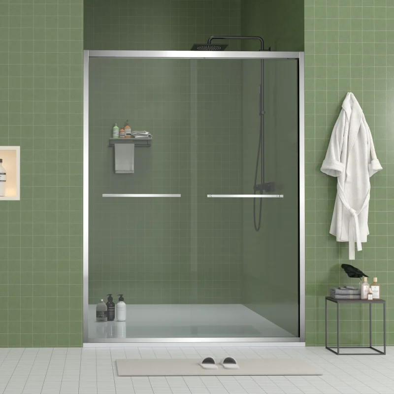 56-60"x70" Aluminum Frame Double Sliding Shower Door,Bypass Bathroom Sliding Door with Premium 5/16" (8mm) Clear Tempered Gla
56-60"x70" Aluminum Frame Double Sliding Shower Door,Bypass Bathroom Sliding Door with Premium 5/16" (8mm) Clear Tempered Gla