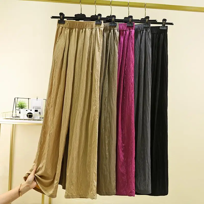 Spring Summer 2024 High Waist Wide Leg Straight Casual Thin Women's Pants Versatile Slimming Long Trousers Fashionable Casual...
Spring Summer 2024 High Waist Wide Leg Straight Casual Thin Women's Pants Versatile Slimming Long Trousers Fashionable Casual...