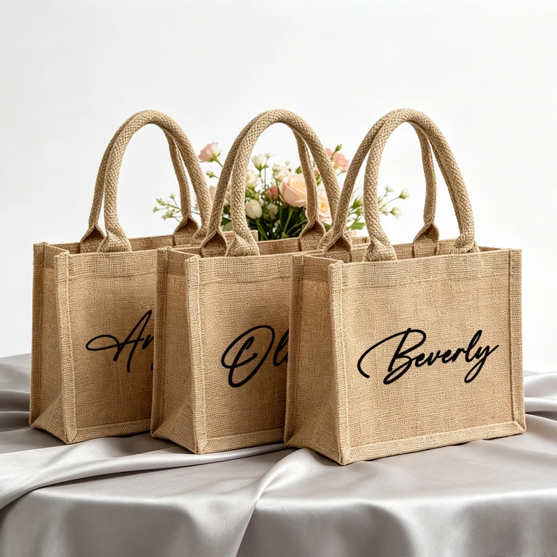 Personalized Wedding Bag, Burlap Gift Bags, Jute Tote Bag, Personalized Beach Bag, Bridesmaid Bag with Name
Personalized Wedding Bag, Burlap Gift Bags, Jute Tote Bag, Personalized Beach Bag, Bridesmaid Bag with Name