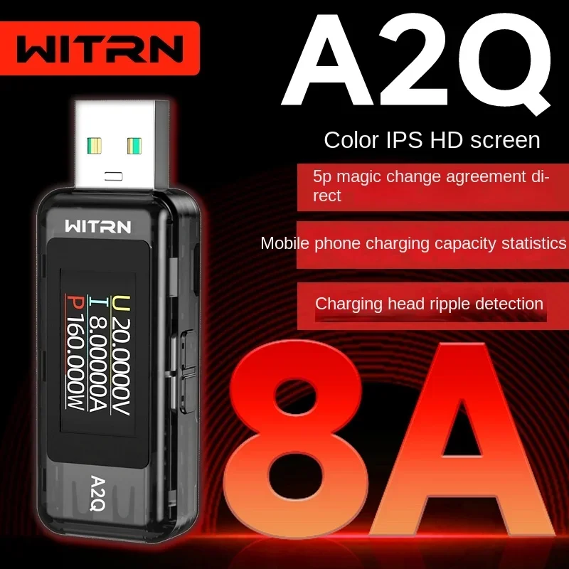 WITRN A2Q USB-тестер напряжения и амперметра 8A Magic Modified 120 Вт детектор тока быстрой зарядки мобильного телефона Бесплатная доставка
WITRN A2Q USB-тестер напряжения и амперметра 8A Magic Modified 120 Вт детектор тока быстрой зарядки мобильного телефона Бесплатная доставка