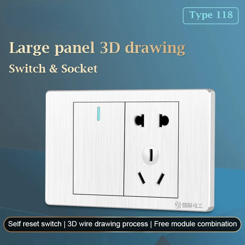 118 type wire drawing white stainless steel various styles US AU Brazil Mexico standard switch 16A sockets
118 type wire drawing white stainless steel various styles US AU Brazil Mexico standard switch 16A sockets