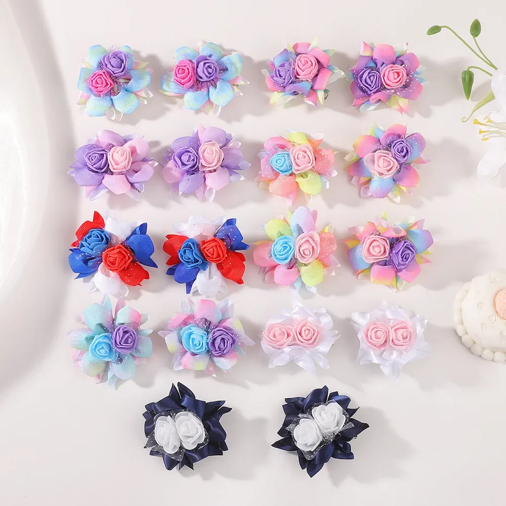 2Pcs/set Kids Girls Colorful Gradient Hair Bows Hair Clips with Flowers Shape Photo Wedding Accessories Hair Accessories
2Pcs/set Kids Girls Colorful Gradient Hair Bows Hair Clips with Flowers Shape Photo Wedding Accessories Hair Accessories
