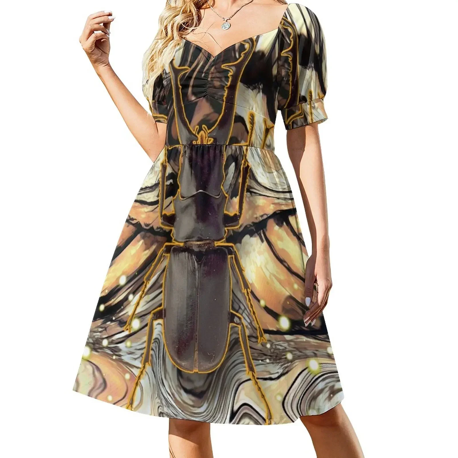 Beetle Short-Sleeved Dress Summer women's clothing Clothing dresses for official occasions Dress
Beetle Short-Sleeved Dress Summer women's clothing Clothing dresses for official occasions Dress