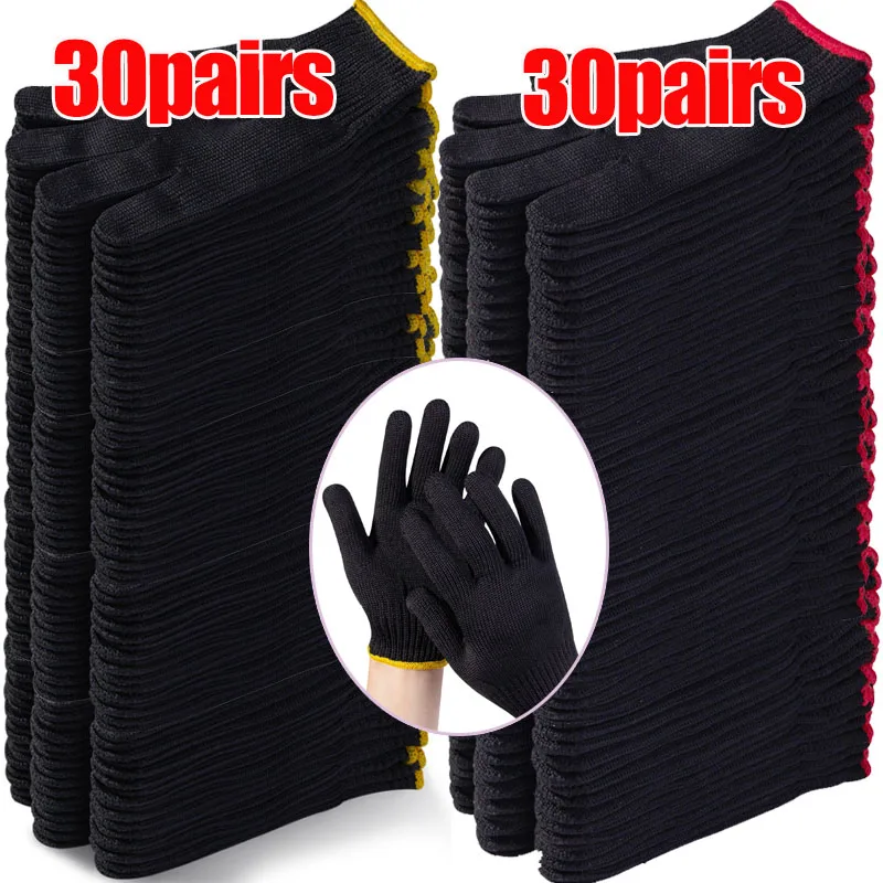 3/30Pairs Resistant Thicken Work Gloves Black Nylon Protective Antiskid Safety Anti Cutting Wear Mittens Kitchen Butcher Gloves
3/30Pairs Resistant Thicken Work Gloves Black Nylon Protective Antiskid Safety Anti Cutting Wear Mittens Kitchen Butcher Gloves