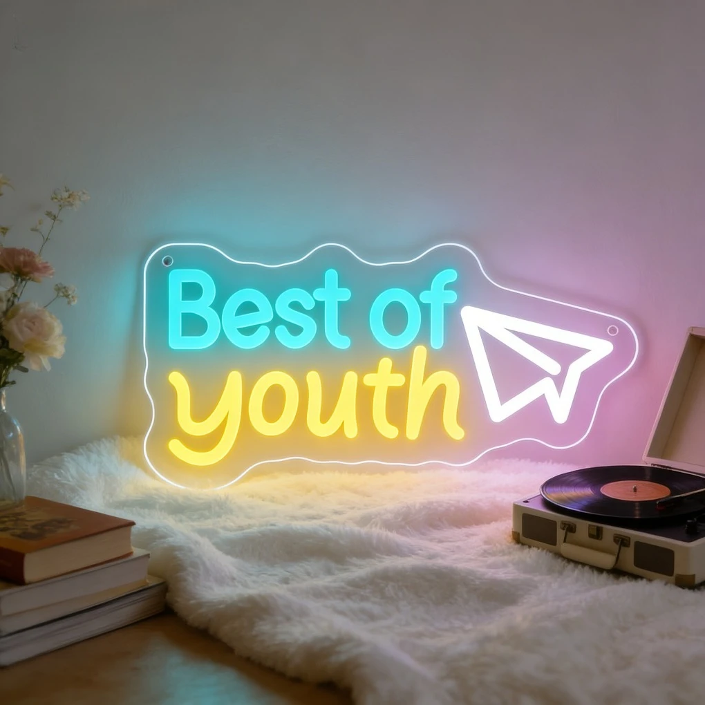 Best of Youth Paper Plane LED Neon Sign USB Dimmable Modern Wall Light Blue Yellow Glow for Teen Room Dorm Retro Decor Gift
Best of Youth Paper Plane LED Neon Sign USB Dimmable Modern Wall Light Blue Yellow Glow for Teen Room Dorm Retro Decor Gift