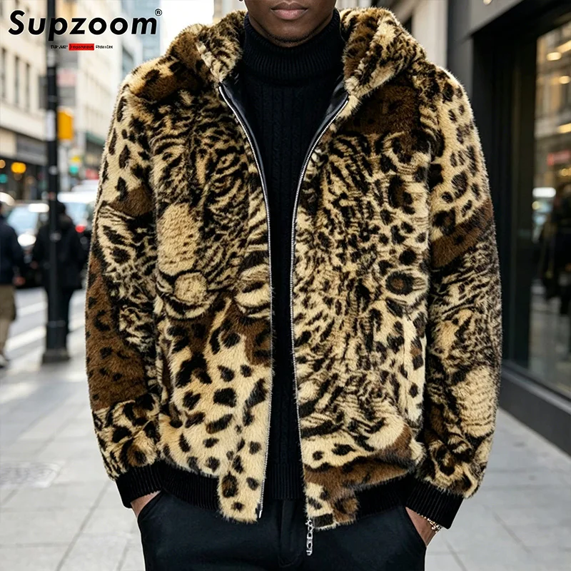 Supzoom 2026 New Arrival Top Fashion Tiger Pattern Winter Warm Flowing Gold Mink Splicing Faux Fur Men's Hooded Jacket
Supzoom 2026 New Arrival Top Fashion Tiger Pattern Winter Warm Flowing Gold Mink Splicing Faux Fur Men's Hooded Jacket