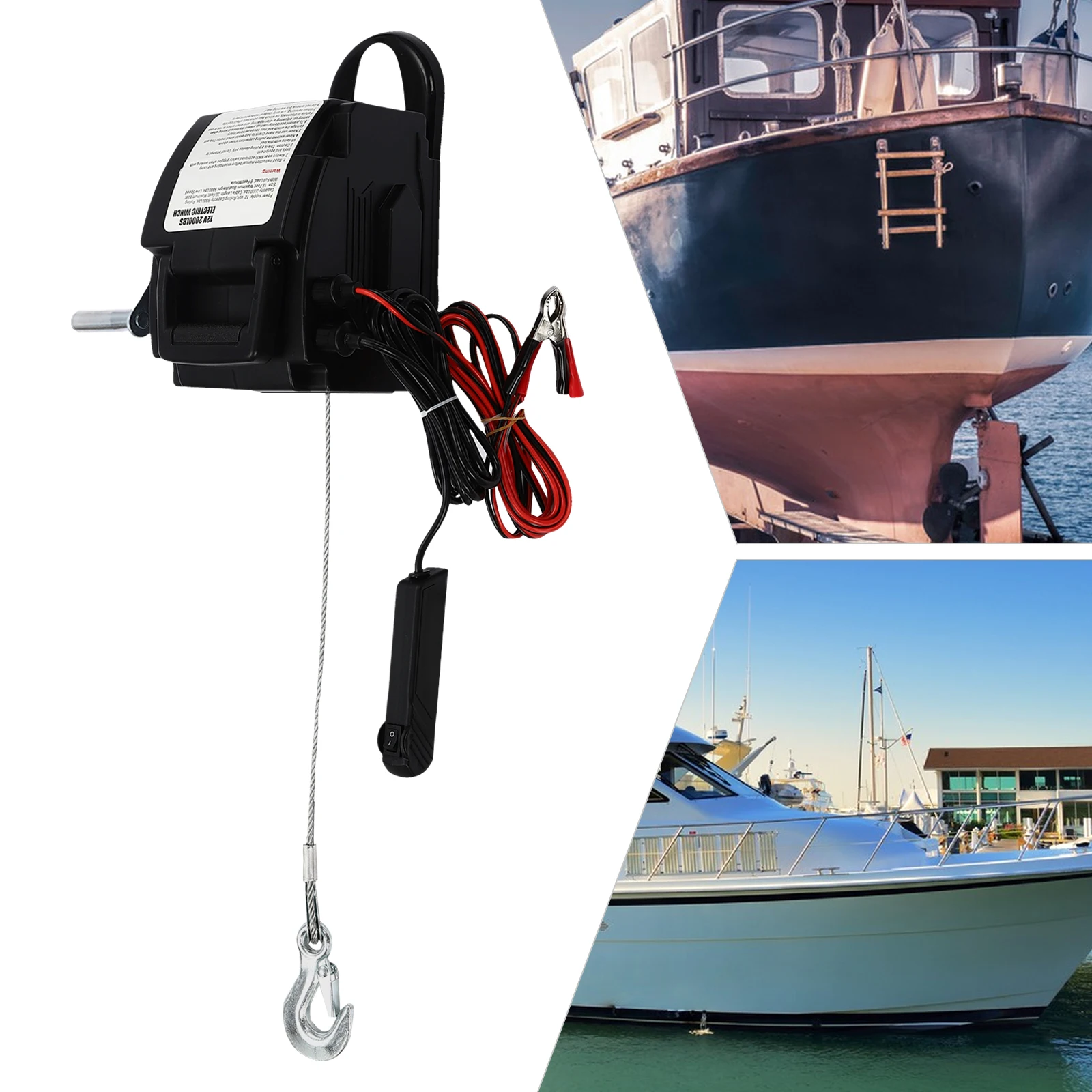 2000lbs Electric Winch 12V with 29.53ft Long Rope Wireless Wired Remote Control for ATV/UTV Cars, Trailers, Trucks, Yachts
2000lbs Electric Winch 12V with 29.53ft Long Rope Wireless Wired Remote Control for ATV/UTV Cars, Trailers, Trucks, Yachts