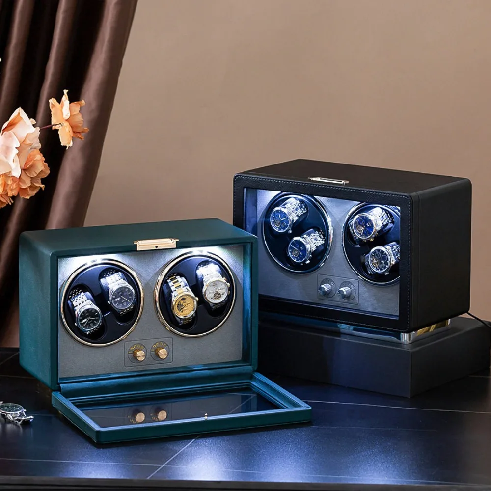 Automatic Watch Winder Leather Vertical Watches Winders 2 Slot Luxury Mechanical Watch Winder Organizer Storage Display Supplies
Automatic Watch Winder Leather Vertical Watches Winders 2 Slot Luxury Mechanical Watch Winder Organizer Storage Display Supplies