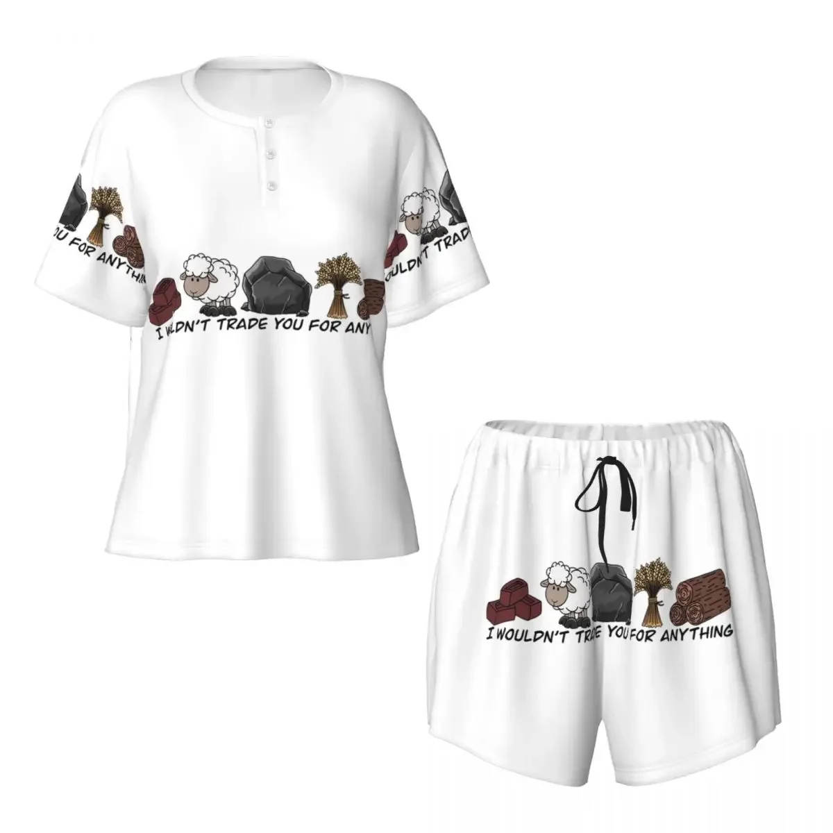 I Wouldn't Trade You For Anything - Catan Round Neck Short Sleeve Nightgowns for Sleepshirts Women Loose Pajama Set Short Pants
I Wouldn't Trade You For Anything - Catan Round Neck Short Sleeve Nightgowns for Sleepshirts Women Loose Pajama Set Short Pants