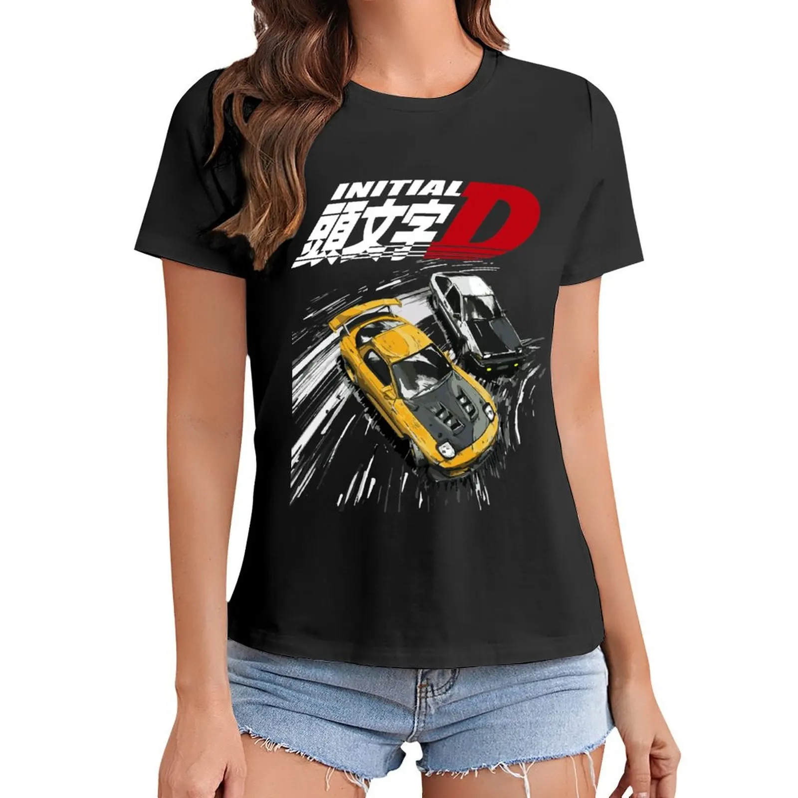 Initial D - Mountain Drift Racing Tandem AE86 vs FD rx-7 T-Shirt blacks quick-drying Women tops
Initial D - Mountain Drift Racing Tandem AE86 vs FD rx-7 T-Shirt blacks quick-drying Women tops