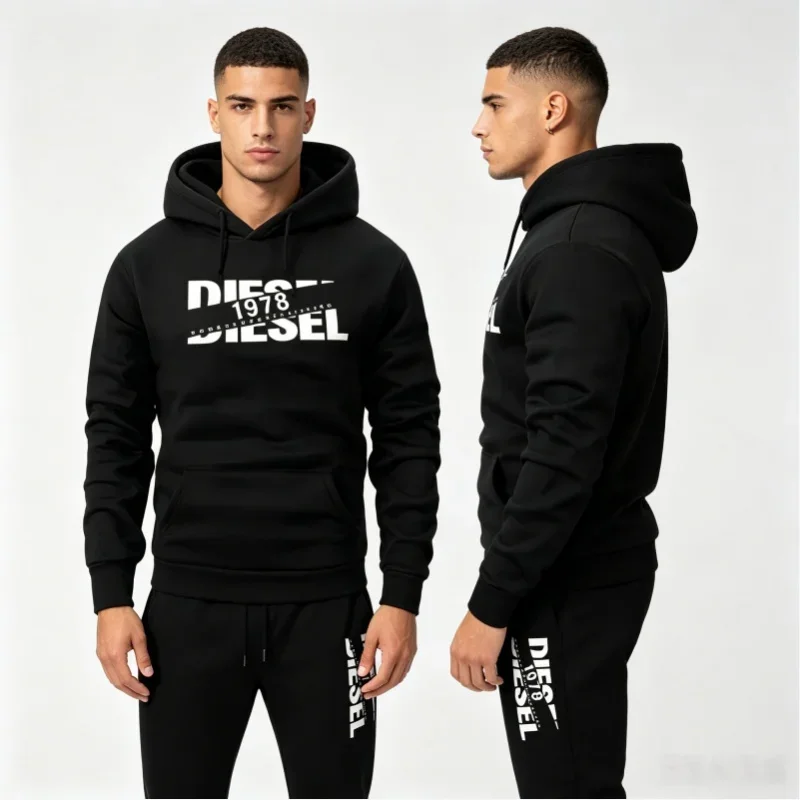 2026 Men Autumn Winter 2 Piece Tracksuit Drawstring Solid Color Hooded Sweatshirt Casual Daily Sports Jogging Outfit Set
2026 Men Autumn Winter 2 Piece Tracksuit Drawstring Solid Color Hooded Sweatshirt Casual Daily Sports Jogging Outfit Set