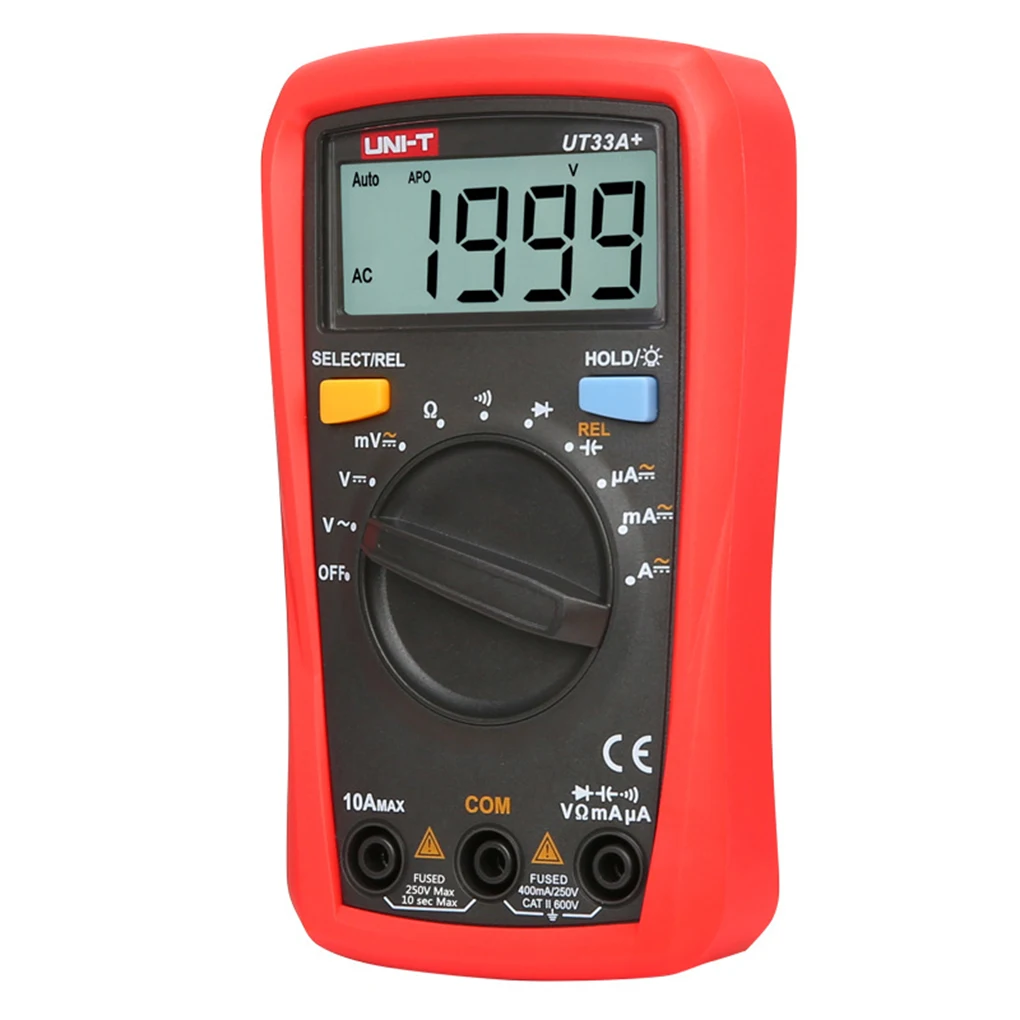 UNI-T UT33D Plus Pocket Multimeter Voltmeter Professional Resistance Measure Multi Meter Accessory Digital Ammeter
UNI-T UT33D Plus Pocket Multimeter Voltmeter Professional Resistance Measure Multi Meter Accessory Digital Ammeter