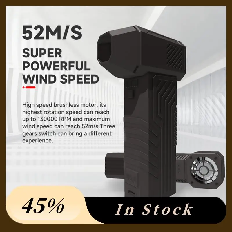 Compact X3 MINI Turbo Jet Fan 130000RPM, 52M/S Wind Speed, Brushless Motor Handheld Electric Air Blower
Compact X3 MINI Turbo Jet Fan 130000RPM, 52M/S Wind Speed, Brushless Motor Handheld Electric Air Blower