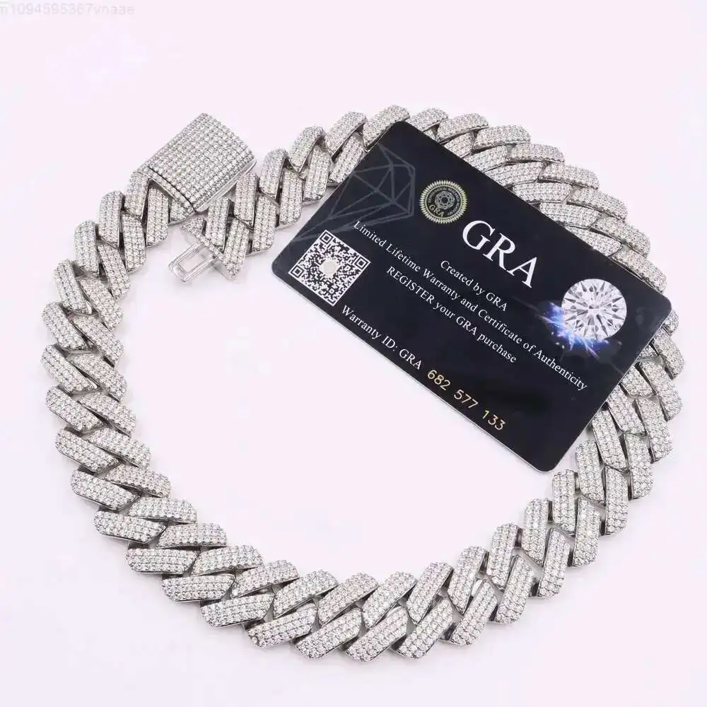 Sell 19mm 925 Silver Necklace Moissanite Diamond for Men Hip Hop Chain Custom Necklace Fine Jewelry
Sell 19mm 925 Silver Necklace Moissanite Diamond for Men Hip Hop Chain Custom Necklace Fine Jewelry
