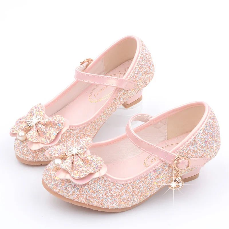 Spring and Autumn Girls High-heeled Shoes Children's Sequined Dress Single Shoes New Girls Show Bow Princess Shoes Party Shoes
Spring and Autumn Girls High-heeled Shoes Children's Sequined Dress Single Shoes New Girls Show Bow Princess Shoes Party Shoes