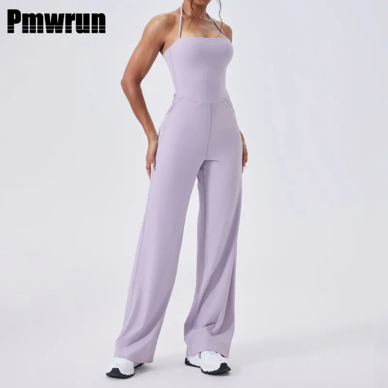 PMWRUN Women's 2 Piece Yoga Set Halter Neck Crop Top and Wide Leg Pants Outfit Soft Stretchy for Yoga Pilates Workout
PMWRUN Women's 2 Piece Yoga Set Halter Neck Crop Top and Wide Leg Pants Outfit Soft Stretchy for Yoga Pilates Workout