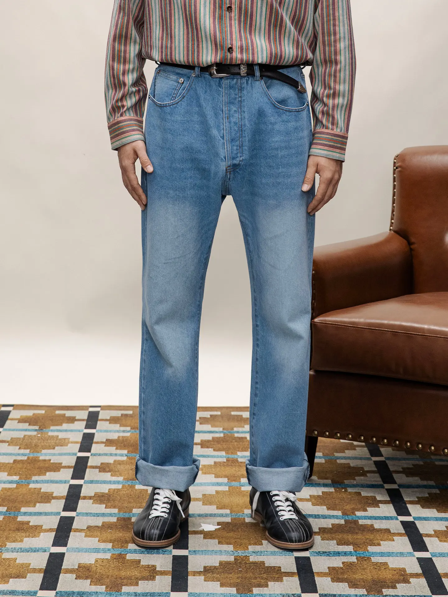 Washed Blue Jeans Men's Casual Loose Straight Leg Autumn Winter Workwear Long Trousers Low Waist Zipper Cotton Polyester
Washed Blue Jeans Men's Casual Loose Straight Leg Autumn Winter Workwear Long Trousers Low Waist Zipper Cotton Polyester
