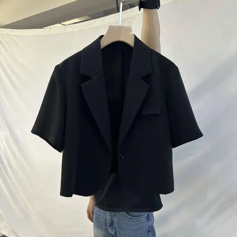 Summer Men's Fashion Short Sleeve Suit Jacket Drapey Style plus Size 300 Pounds Trendy Top Casual Commute Business Interview
Summer Men's Fashion Short Sleeve Suit Jacket Drapey Style plus Size 300 Pounds Trendy Top Casual Commute Business Interview