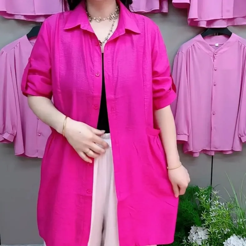 Women's Casual Longline Shirt POLO Neck Lightweight Loose Blouse for Middle-aged
Women's Casual Longline Shirt POLO Neck Lightweight Loose Blouse for Middle-aged