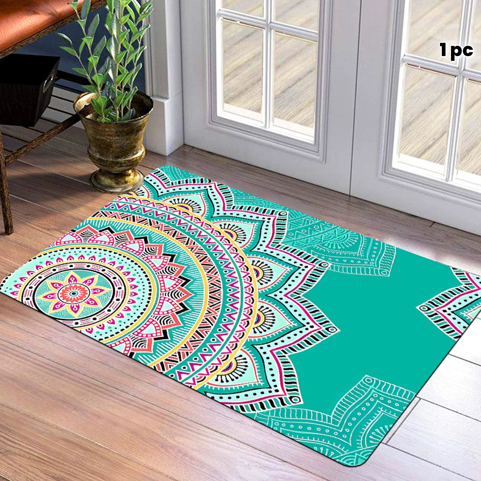 Vibrant Mandala Floral Print Door Mat - Intricate Design, Colorful Mandala Patterns, for Entryways, Kitchens, and Home Decor
Vibrant Mandala Floral Print Door Mat - Intricate Design, Colorful Mandala Patterns, for Entryways, Kitchens, and Home Decor