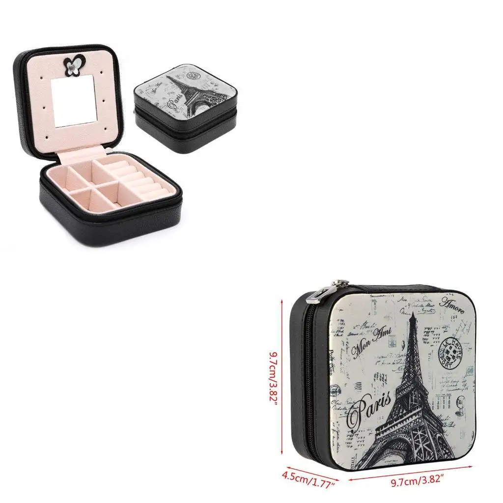 9HJK Unique Leather Jewelry Box Portable Jewelry Box with Mirror for Women Girls Ring Necklace Earrings Storage Box
9HJK Unique Leather Jewelry Box Portable Jewelry Box with Mirror for Women Girls Ring Necklace Earrings Storage Box
