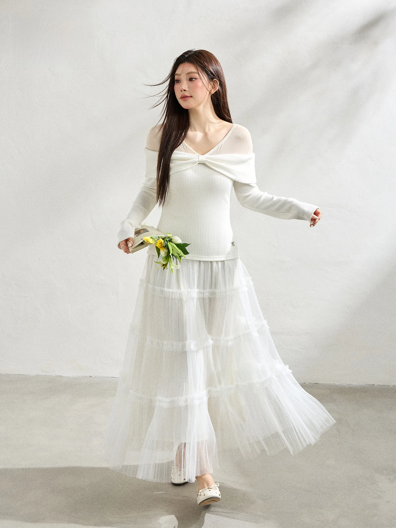 plus Size Women's Knitted Ballet Skirt Set in Cream Color Gentle Sensation Fashionable Commute Style High Waist Long Sleeve
plus Size Women's Knitted Ballet Skirt Set in Cream Color Gentle Sensation Fashionable Commute Style High Waist Long Sleeve