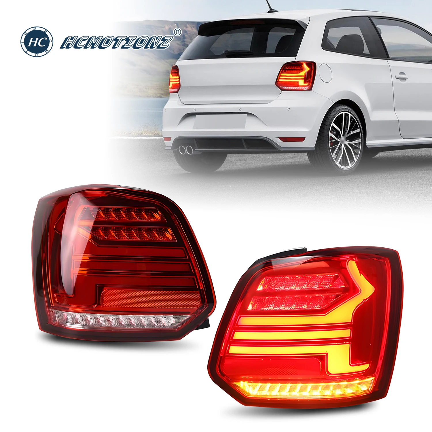 HCmotion Factory Dynamic LED Tail Lights for VW Polo 2010-2018 Vento Ameo MK5 Vivo Sedan Rear Lamps Turn Signal
HCmotion Factory Dynamic LED Tail Lights for VW Polo 2010-2018 Vento Ameo MK5 Vivo Sedan Rear Lamps Turn Signal