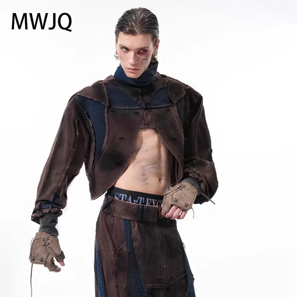MWJQ Distress Pile Collar Spliced Construction Pullover Sweatershirt Men's Spray Dirty Shawl Coats Trend New 2025 Summer 010259
MWJQ Distress Pile Collar Spliced Construction Pullover Sweatershirt Men's Spray Dirty Shawl Coats Trend New 2025 Summer 010259