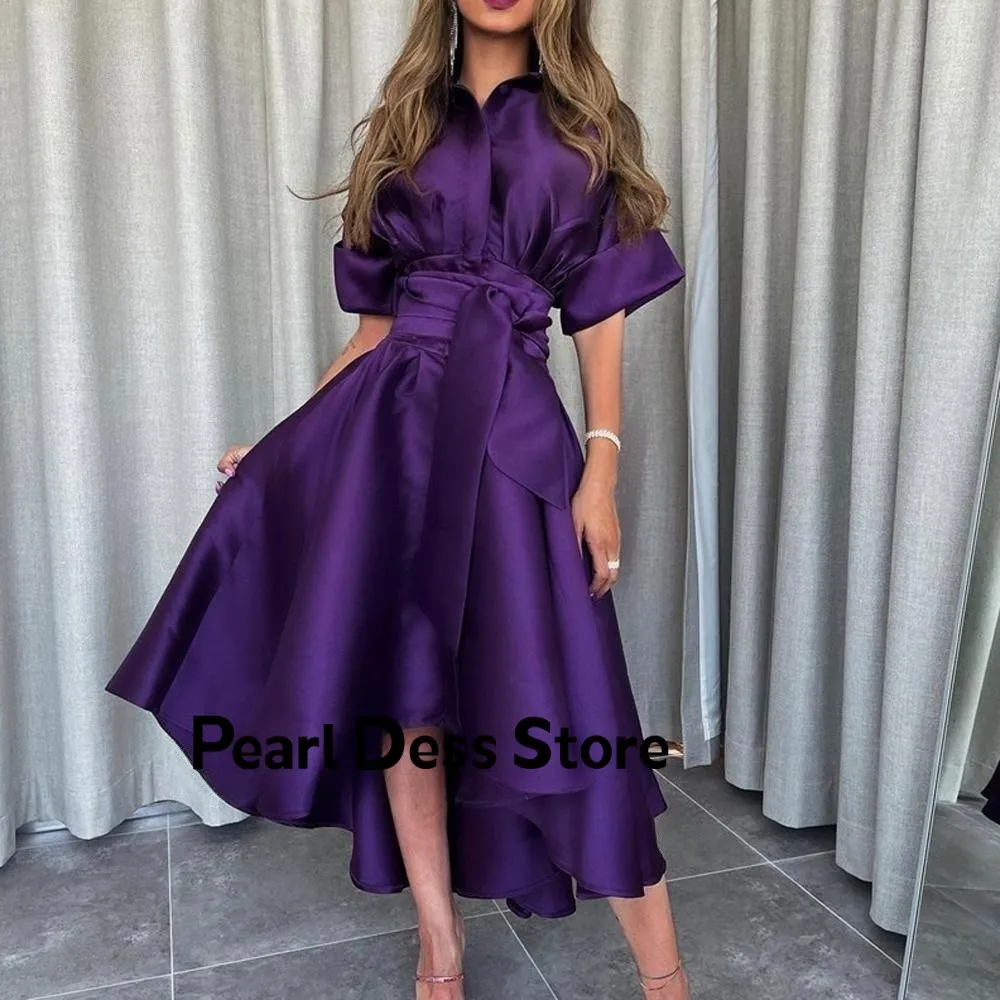 Pearl Dress Grape Purple Vintage Satin Formal Evening Dress Half Sleeve V-Neck Changsha Arab Women's Light Blue Prom Dress 2024
Pearl Dress Grape Purple Vintage Satin Formal Evening Dress Half Sleeve V-Neck Changsha Arab Women's Light Blue Prom Dress 2024