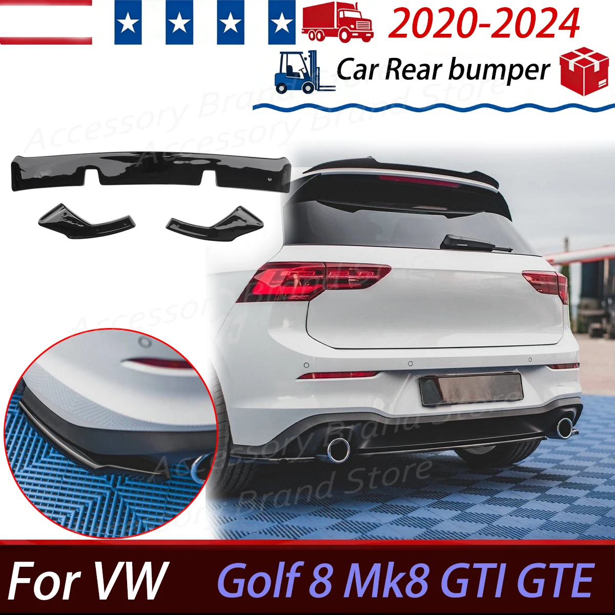 Rear Bumper Spoiler Lip for Volkswagen Golf 8 GTI GTE 2020-2024 Maxton Style Diffuser Splitters Side Protection Plate Auto Parts
Rear Bumper Spoiler Lip for Volkswagen Golf 8 GTI GTE 2020-2024 Maxton Style Diffuser Splitters Side Protection Plate Auto Parts
