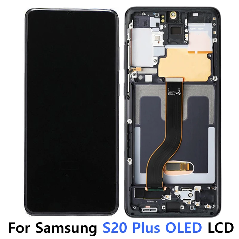 AMOLED LCD For SAMSUNG S20 Plus G985F Display LCD Screen Touch Digitizer Assembly S20+ LCD Replacement Parts
AMOLED LCD For SAMSUNG S20 Plus G985F Display LCD Screen Touch Digitizer Assembly S20+ LCD Replacement Parts
