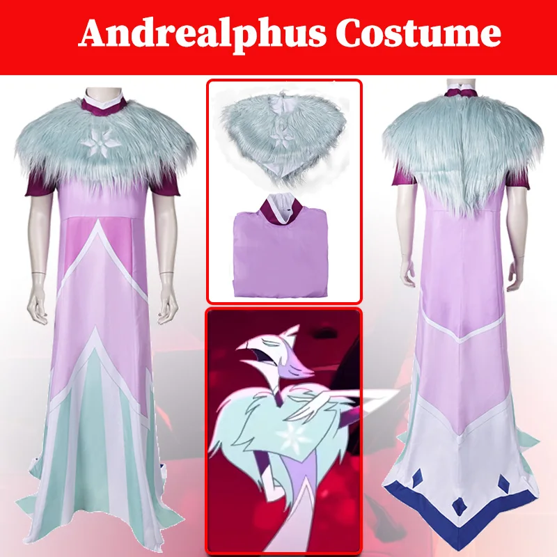 Andrealphus Cosplay Cartoon Helluva Cosplay Boss Costume Men Disguise Long Skirt Fur Shawl Set Clothing Halloween Party Suits
Andrealphus Cosplay Cartoon Helluva Cosplay Boss Costume Men Disguise Long Skirt Fur Shawl Set Clothing Halloween Party Suits