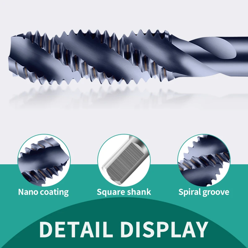 Fluteless Spiral Fluted TapMachine Taps Metric Fine Thread Extruding Titanium Nitride M35 Coating For Stainless Steel By Extrusi 
Fluteless Spiral Fluted TapMachine Taps Metric Fine Thread Extruding Titanium Nitride M35 Coating For Stainless Steel By Extrusi