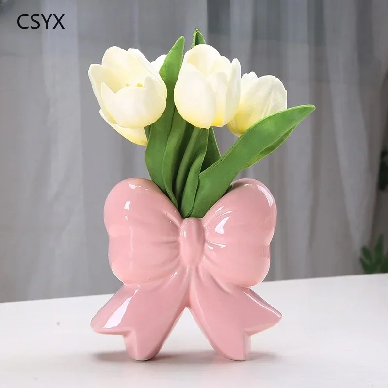 Bowknot Ceramic Vase Handmade Pottery Plant Flower Pot Floral Arrangement Display Crafts Office Decoration Home Accessories
Bowknot Ceramic Vase Handmade Pottery Plant Flower Pot Floral Arrangement Display Crafts Office Decoration Home Accessories