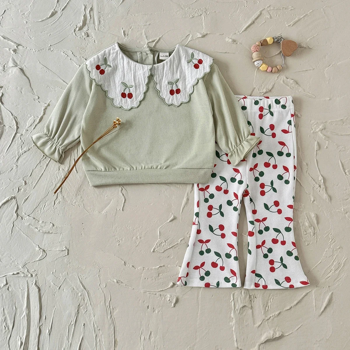 Baby Clothes for Newborn 2PCS Spring Autumn New Style Comfortable Sweet Cute Long Sleeves Cherry Embroidery Lapel Pullover+Pant
Baby Clothes for Newborn 2PCS Spring Autumn New Style Comfortable Sweet Cute Long Sleeves Cherry Embroidery Lapel Pullover+Pant