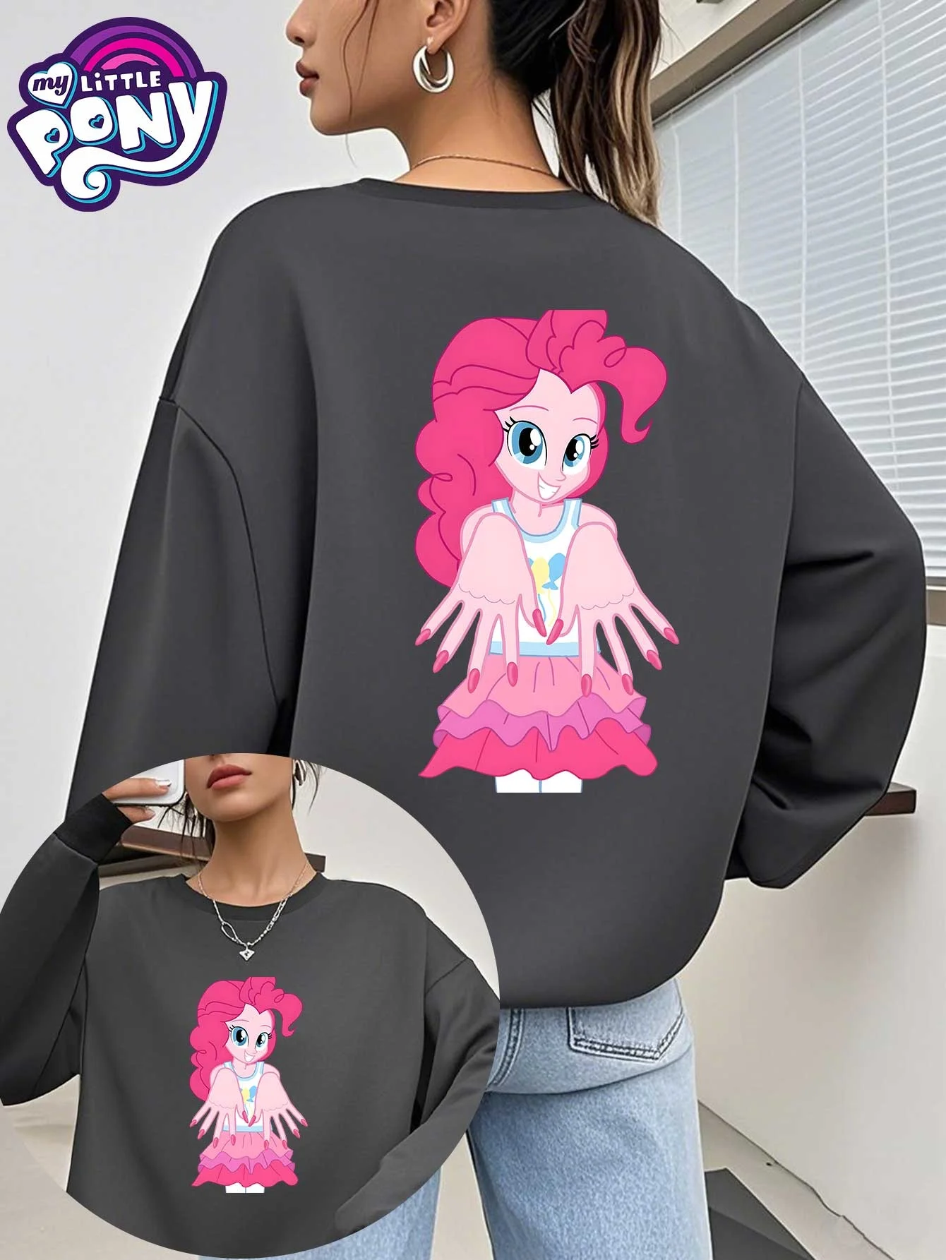 Oversized Pinkie Pie My Little Pony Crewneck Sweatshirt Unisex Cartoon Streetwear Top
Oversized Pinkie Pie My Little Pony Crewneck Sweatshirt Unisex Cartoon Streetwear Top