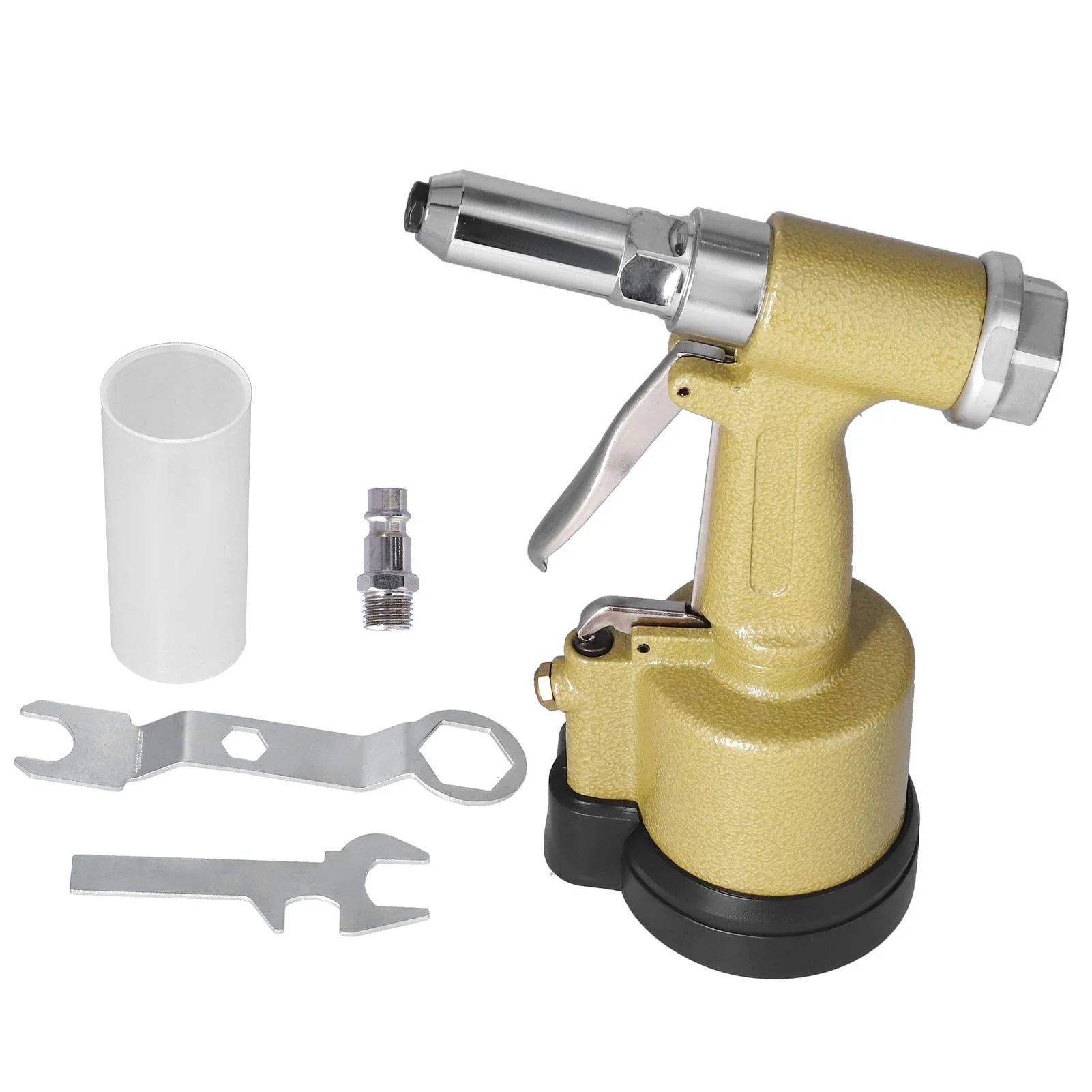 Pneumatic Riveter Short Cylinder Air Rivet Gun Hydraulic Riveting Tool Set Kit KP‑701
Pneumatic Riveter Short Cylinder Air Rivet Gun Hydraulic Riveting Tool Set Kit KP‑701