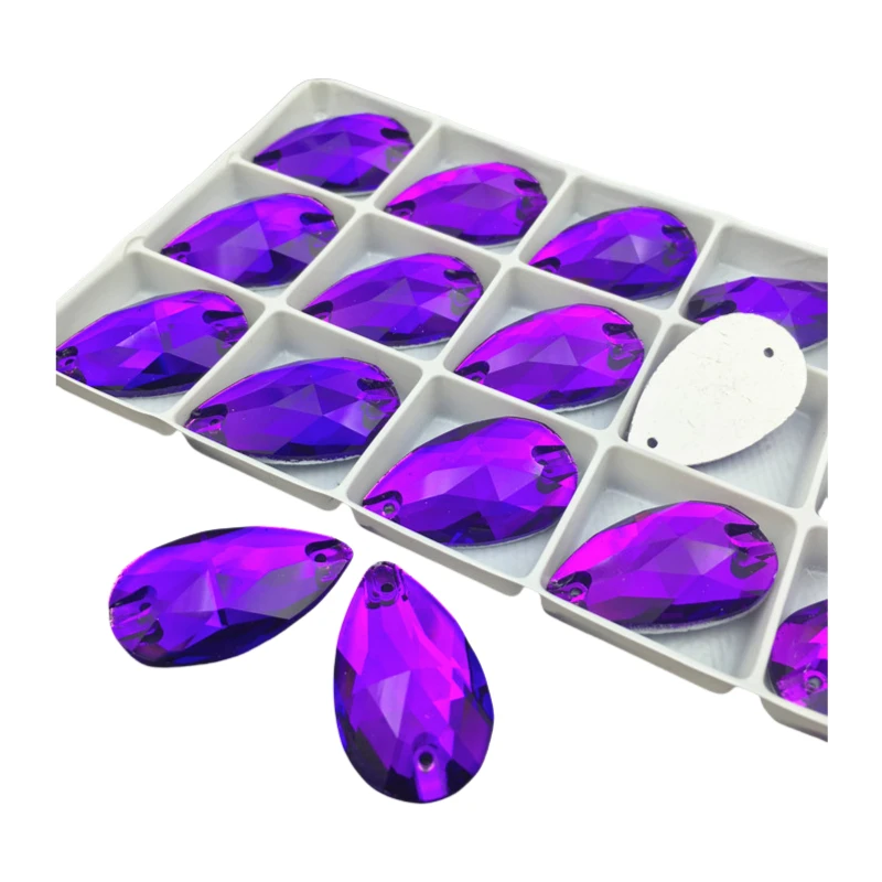 Purple Color Teardrop Jet Hematite Glass Sew On Rhinestones Pear Sewing Stones for DIY Dress Clothes Crafts Arts
Purple Color Teardrop Jet Hematite Glass Sew On Rhinestones Pear Sewing Stones for DIY Dress Clothes Crafts Arts