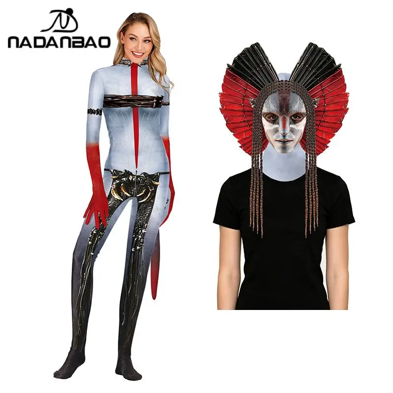 Nadanbao Fashion 3D Print Jumpsuit with Tail Halloween Avatar Cosplay Costumes Long Sleeves Women's Sexy Bodysuit Varang Mesk
Nadanbao Fashion 3D Print Jumpsuit with Tail Halloween Avatar Cosplay Costumes Long Sleeves Women's Sexy Bodysuit Varang Mesk