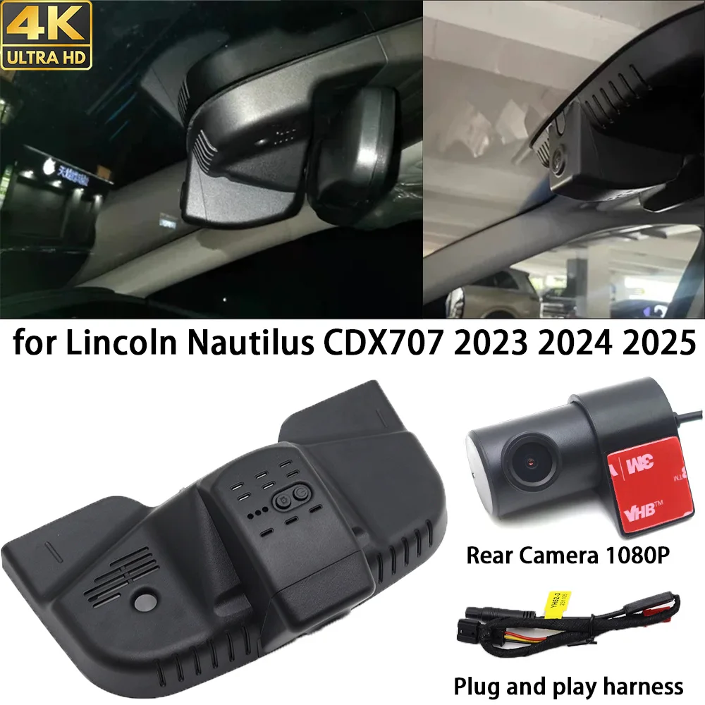 for Lincoln Nautilus CDX707 2023 2024 2025 Dash Cam Front Rear Camera DVR Plug and Play Video Recorder 24h Record Wifi 2160P
for Lincoln Nautilus CDX707 2023 2024 2025 Dash Cam Front Rear Camera DVR Plug and Play Video Recorder 24h Record Wifi 2160P
