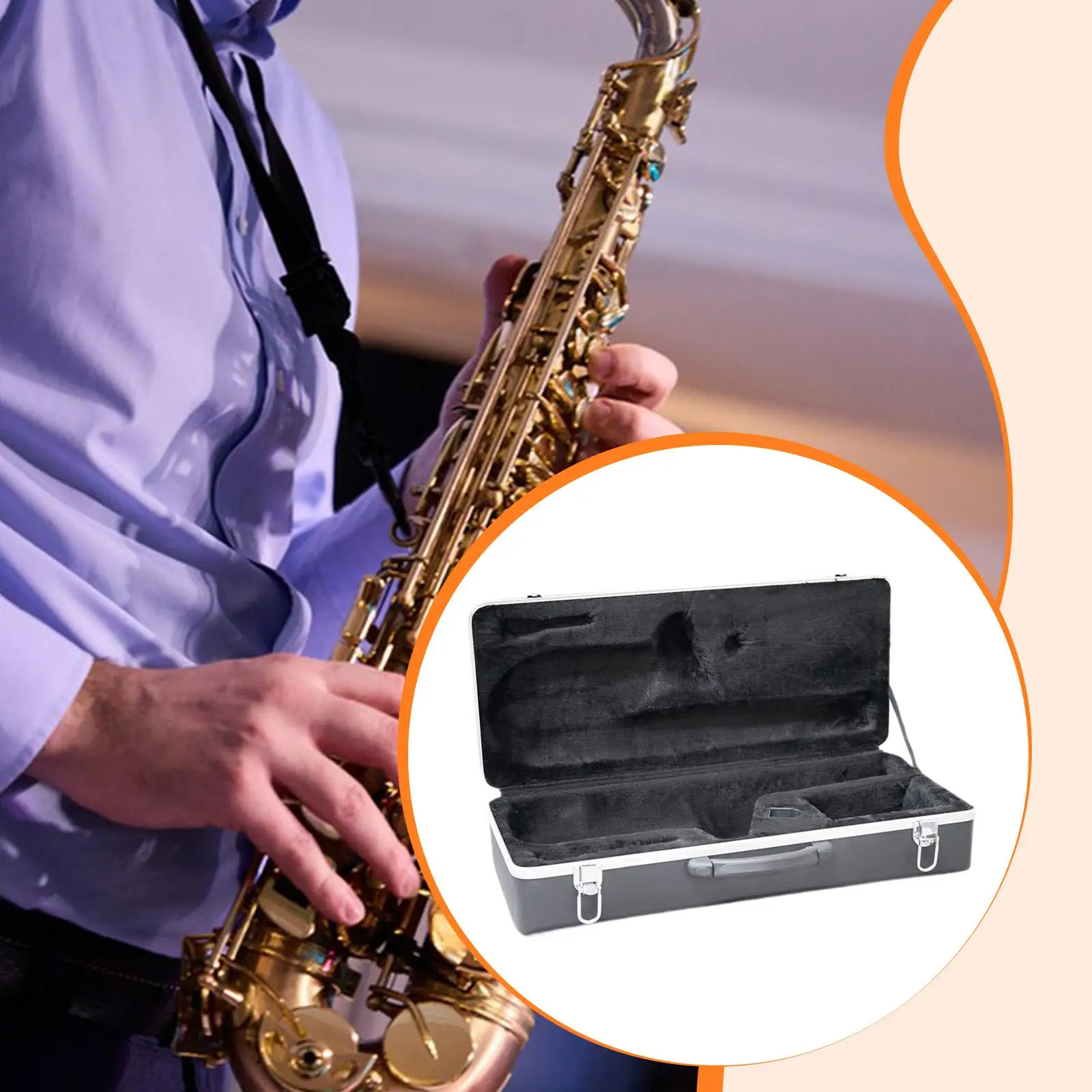 Saxophone Case Lightweight Accessories Luggage Hard Briefcase Saxophone Bag
Saxophone Case Lightweight Accessories Luggage Hard Briefcase Saxophone Bag